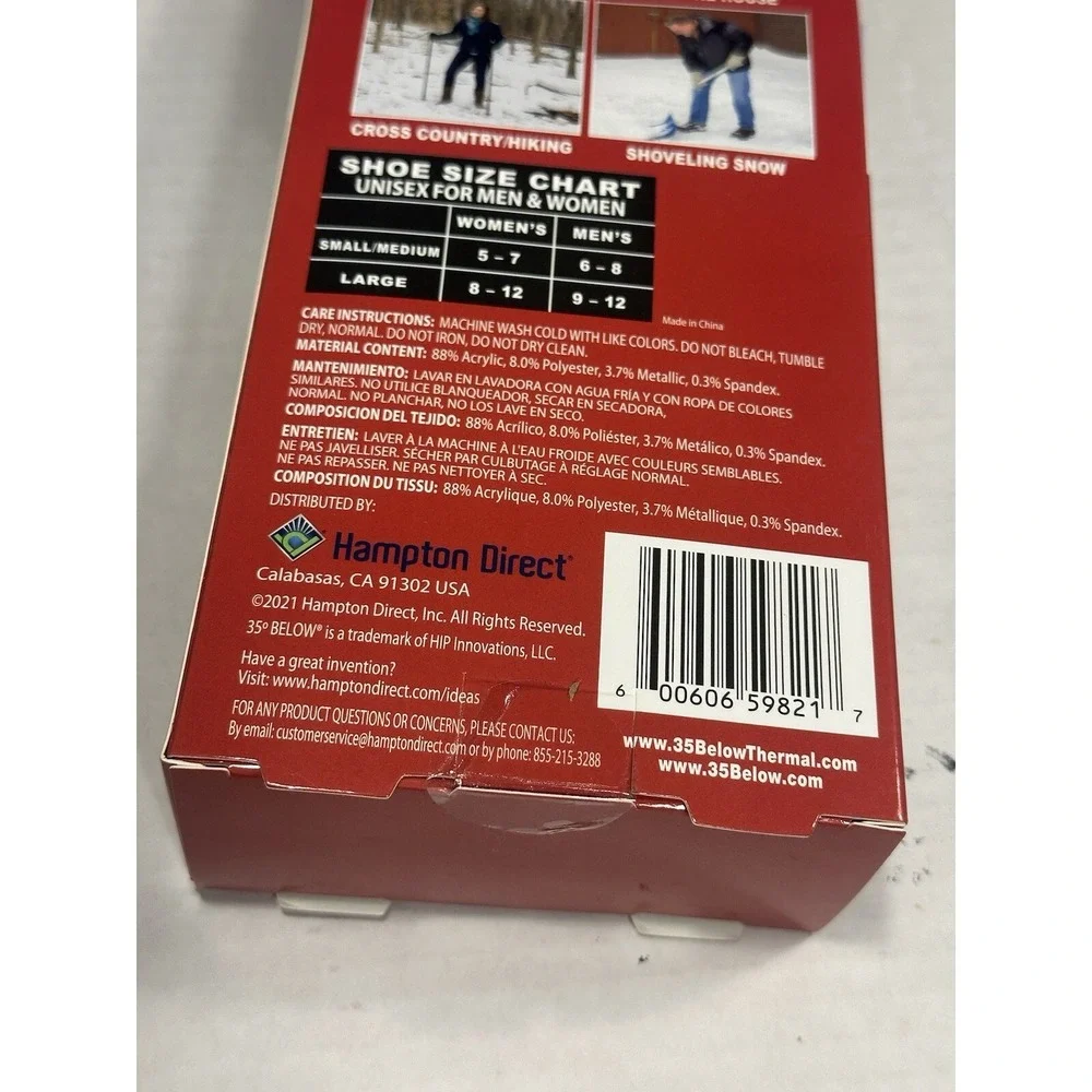 35‎ below thermal thicker insulated crew socks super soft unsex 1 pair grey